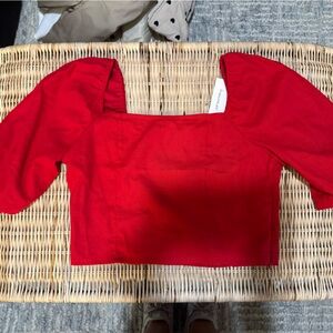 Francesca's Collections Bold Red Blouse